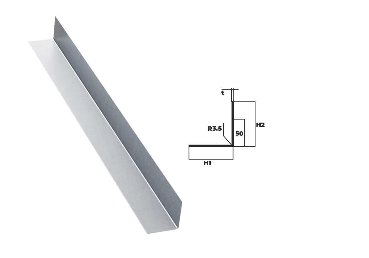 L profiles vertical cu schita