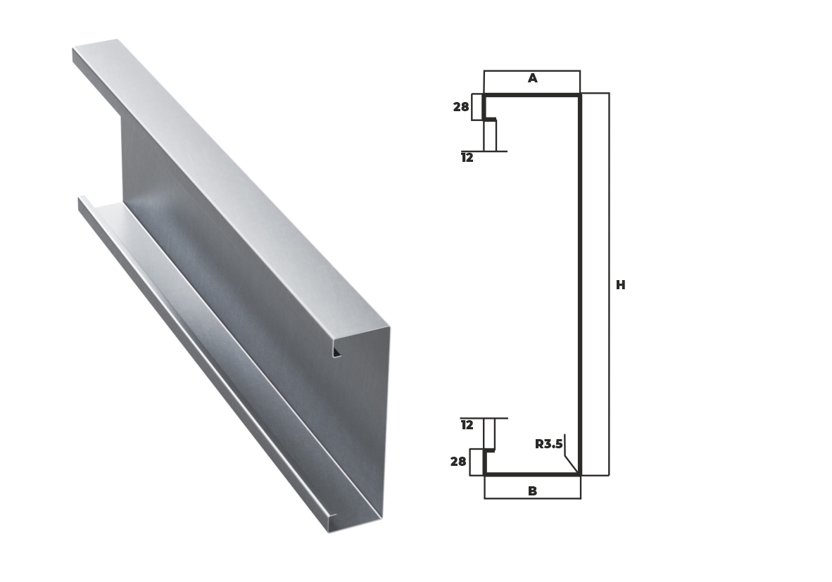 C Plus profiles vertical cu schita